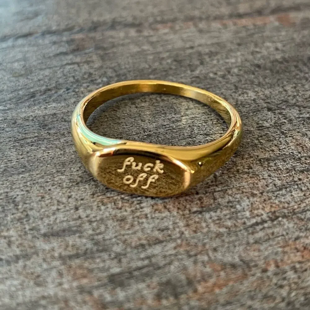 NEW F*ck Off Signet Ring